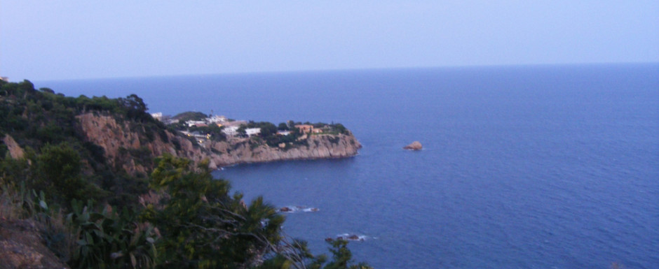 A first line view from the garden of our vacation rental in sant feliu de guixols